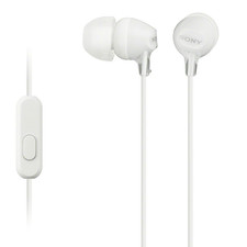 Sony Headset Ear Buds Headphones MDR-EX14AP Wired - White - tested working