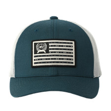 Cinch Mens Flexfit  Logo Patch Blue Trucker C...