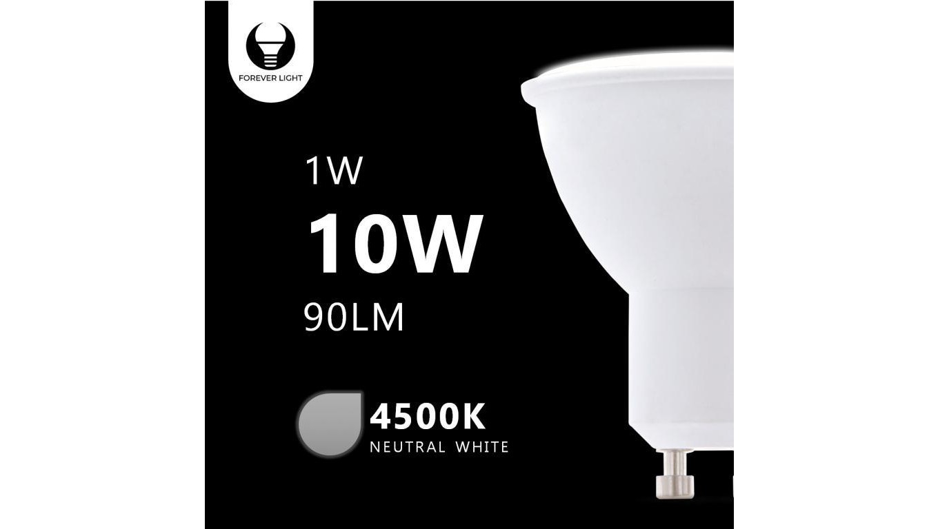 Светодиод arwka LED GU10 1W 230V 4500K 90lm 38 Вт Вечный свет 2690₽