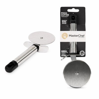 Edelstahl Pizzamesser von MasterChef Pizzaschneider Pizza Rad  Pizzaroller