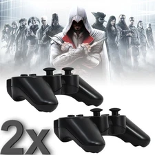 2X BLACK Wireless Bluetooth Video Controller For PS3 Playstation 3 Gamepad 🕹️