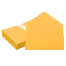 50 Pcs 7x5 Inch Invitation Envelopes V-Flap Greeting Card Dark Golden Yellow