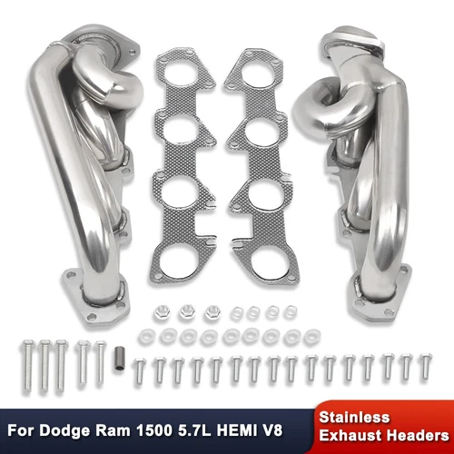 For Dodge Ram 1500 5.7L HEMI V8 2009-2018 Exhaust Headers Stainless Steel