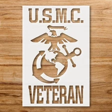 USMC Logo Wall Art Stencil for Military - Themed Home Decor - StencilAir
