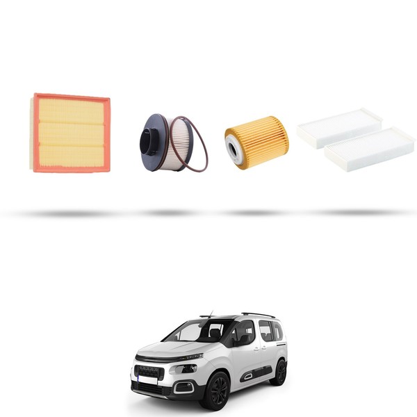 Hoffcar Wartungsset - 4 Filter FüR Citroen Berlingo III 1.5 Bluehdi 75KW Ab 2-image