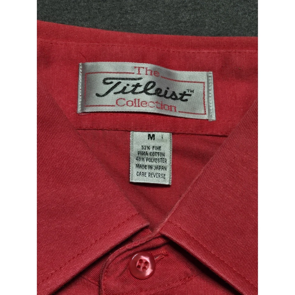 Camisa Polo de Golf Colección Titleist Mickey Mouse Bordada Roja Para Hombre Años 90 De Colección Foto 3 de 4