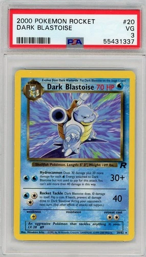 2000 Pokemon Rocket Dark Blastoise PSA VG 3