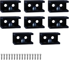 8 Pack Glass Shelf Bracket Floating Shelf Clips, Adjustable Clamp Glass Shelf