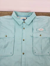 Magellan Outdoors Fish Gear Vented Shirt Mens 4XL Green Short Sleeve Anglers Fit