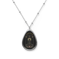 customized girl intuitive MysticTarot Empress Oval Necklace Astrology Meditation