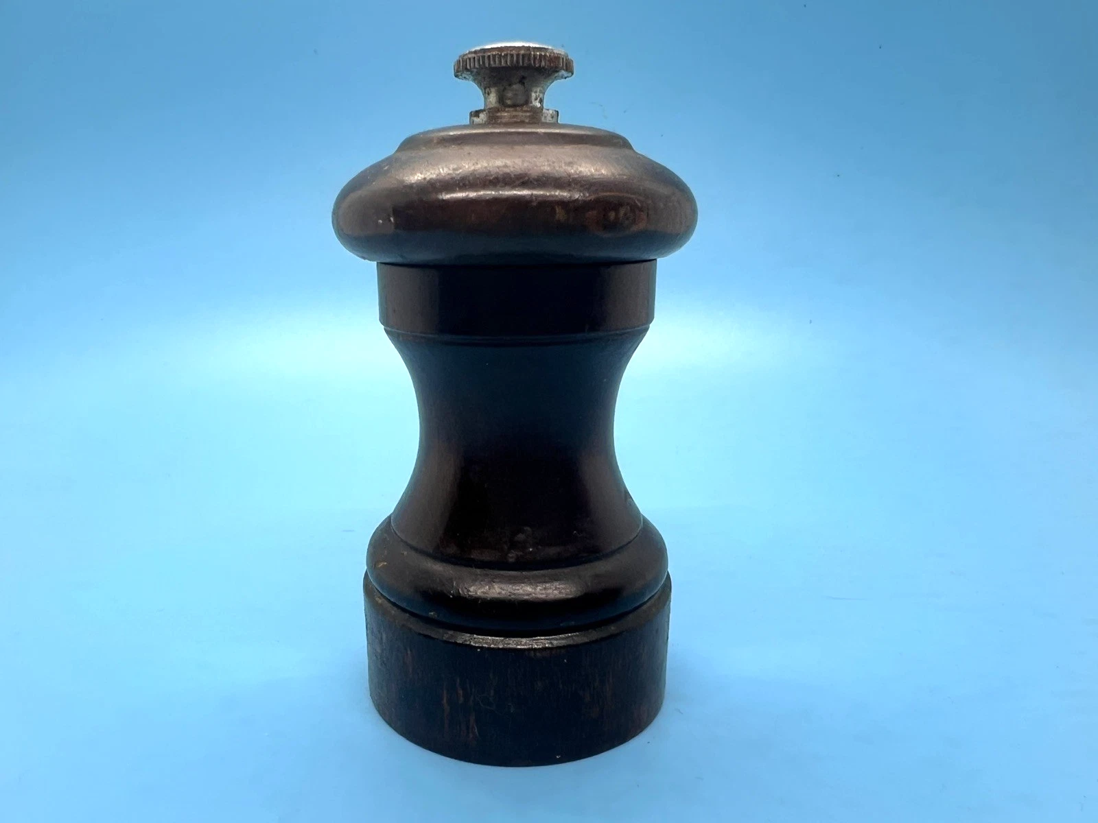 Peugeot France Vintage Wooden Pepper Grinder/Mill - 3 3/4" High