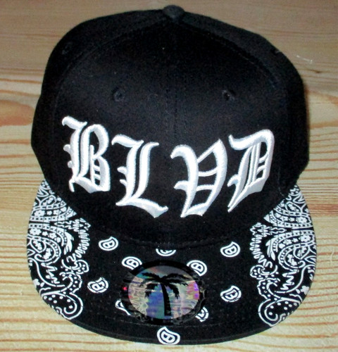 MENS BLVD SUPPLY BLACK SNAPBACK CAP ADJUSTABLE HAT ONE SIZE