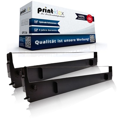 2x Alternative Farbbänder für Epson LQ 1000 Nylonkassette - Office Plus Serie