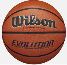 Wilson Evolution Basketball 29.5  Official Indoor Game Ball Black Composite Leat