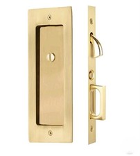 Emtek 2115-138 Modern Rectangular 7-1/4 Inch Privacy Mortise - Brass