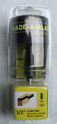 Trade-A-Blade TRTBP204 1/2'' Flush Trim Router Bit: 1 1/4'' long double flute