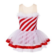 Kids Girls Dancewear New Year Christmas Costume Dance Leotard Xmas Dress Party