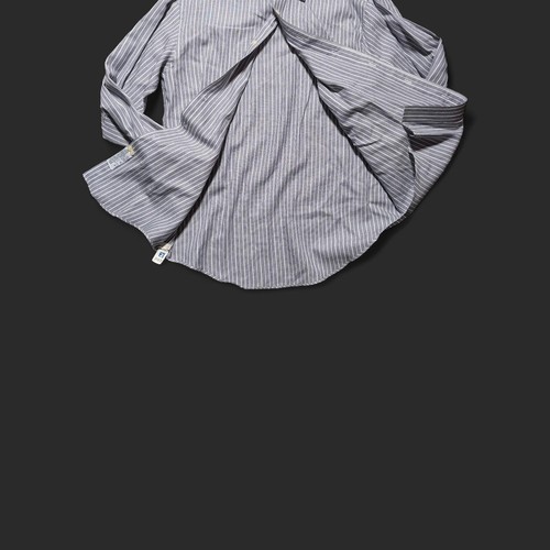 Camisa de vestir vintage YSL azul a rayas talla 15,5 - Imagen 4 de 8