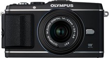 Olympus PEN E-P3 12.3MP Digital Camera Black/ 14-42mm Lens From Japan