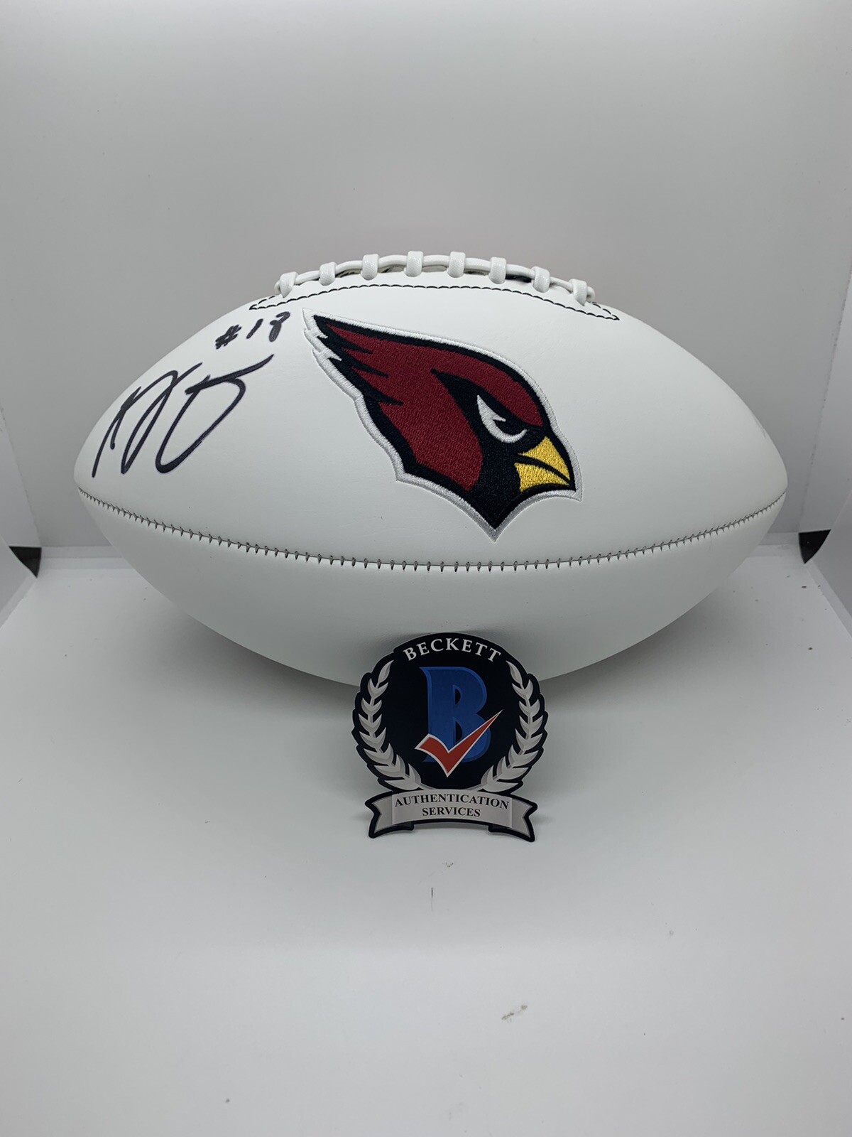 A.J. Green Autographed Signed Arizona Cardinals Cardinals Authentic White Panel Logo Football BAS Witnessed 