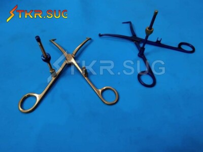 Bone Reduction Forceps With Fixation Screw Orthopedic Instruments Set 2 Pcs CE