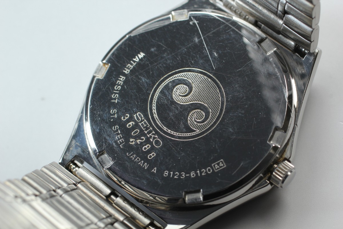 時計 SEIKO CHRONOS QUARTZ 8123-6120 SUWA WTS] Seiko Chronos June 1985 Japan Made 8123-6120 Japanese