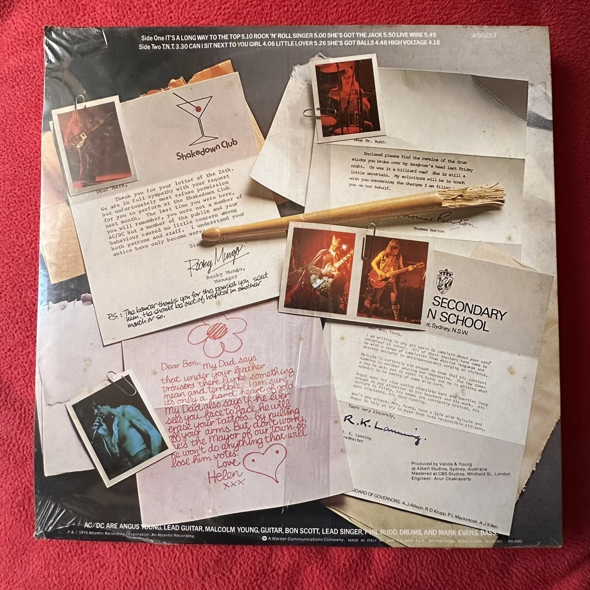 AC/DC High Voltage FIRST ITALIAN RELEASE MINT Sealed Impossible To Find Vinyl LP