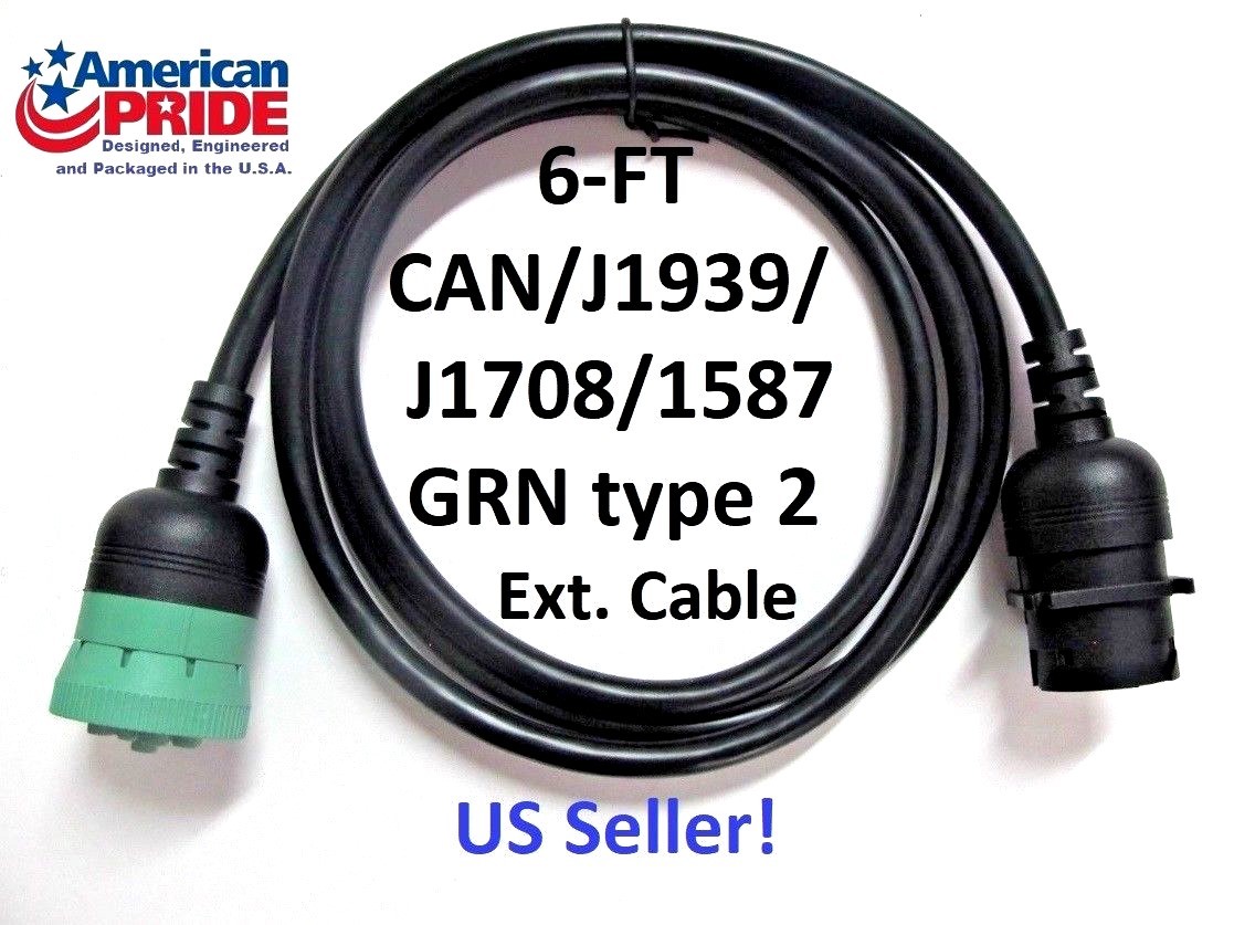6 Pin Gray To 9 Pin Black OR Green Adapter J1708/J1939 ELD EOBR Install Cable - Foto 3