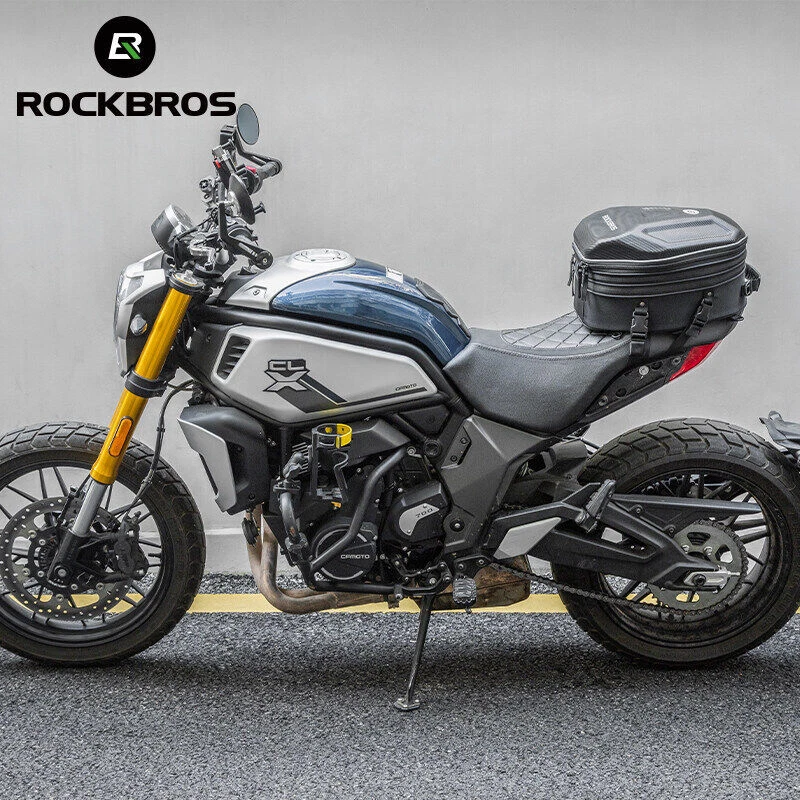 ROCKBROS Motorcycle Tail Seat Helmet Luggage Bag Waterproof 35L EVA Hard Shell - Image 2 of 4