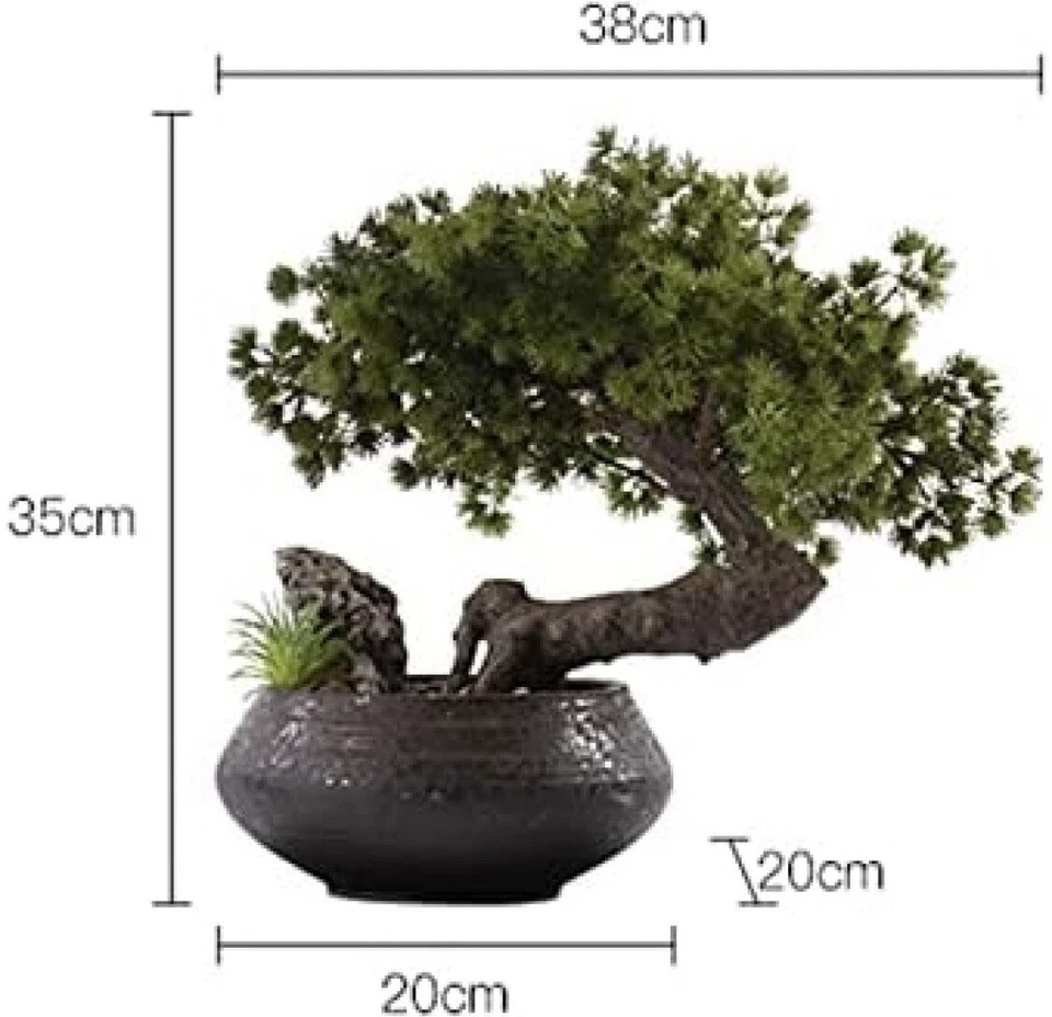 Artificial Bonsai Japanese Pine for Desktop Home Decoration Fake Tree - Image 3 of 4