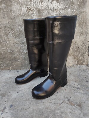 German Revolutionary Riding Black Boot With Leather Sole. Riding Boot, Boots