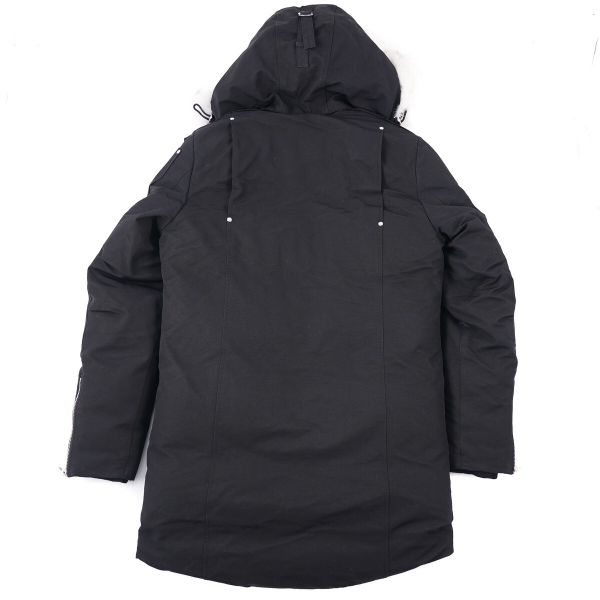 Moose Knuckles 'Stirling' Down-Filled Parka with Fox Fur Hood M Coat Black image 10