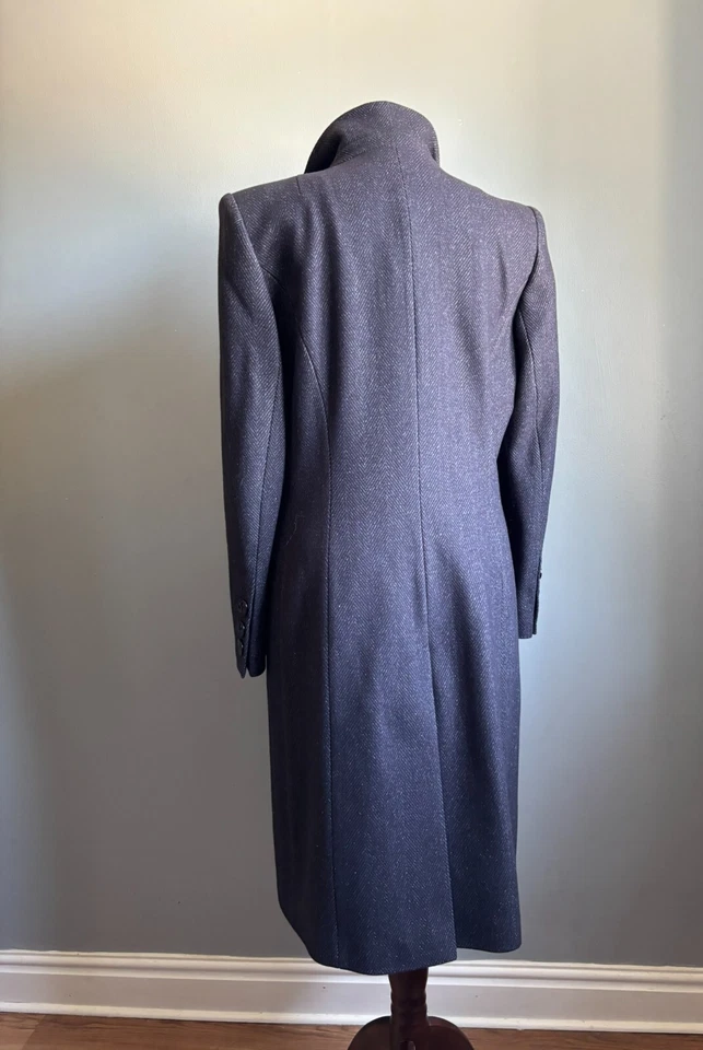 PAUL COSTELLOE TWEED COAT 14 12 long line wool covert riding DRESSAGE £349 BNWT - Image 4 of 4