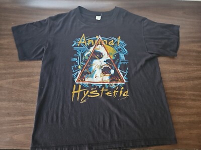 Vintage 80's Def Leppard Hysteria Pour Some Sugar On Me Shirt  BOOT XL Rare