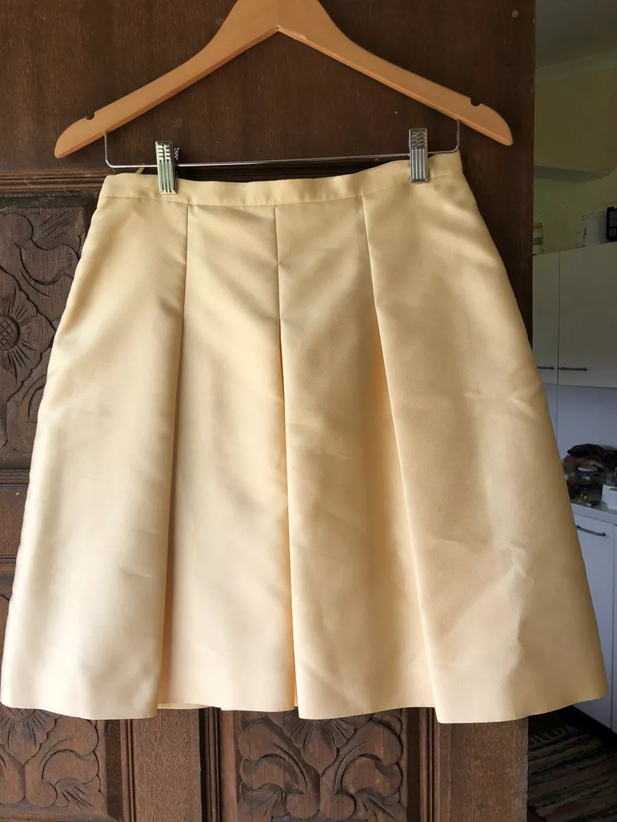 Pale gold pleated skirt cheap