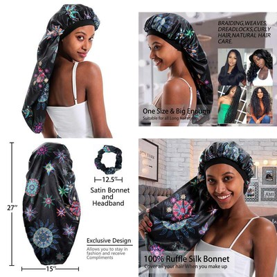 Satin Sleep Cap for Curly Natural 