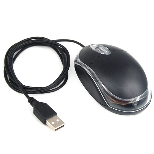 Wired USB Optical Mouse for PC Laptop Computer Scroll Wheel LED Lights Gaming - Image 3 of 4