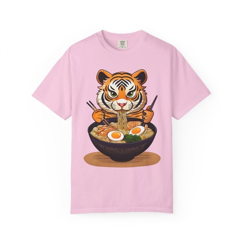 Baby Tiger Eating Ramen Funny T-shirt, Cute Animal Print, Gift for Anime Lovers - Picture 108 of 121