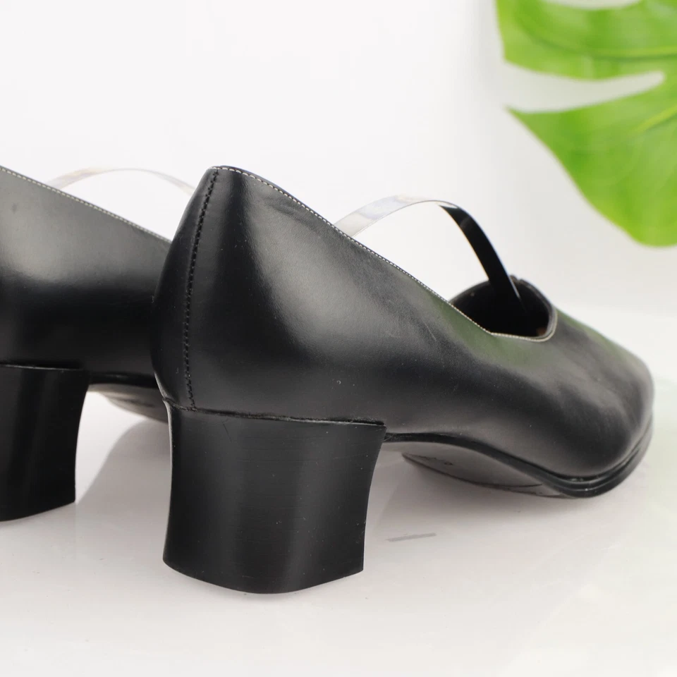 Zapato de vestir Munro Meredith Pump para mujer talla 9,5 EXTRA ANCHO negro tacón bloque Foto 3 de 4