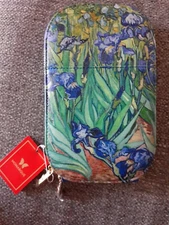 Monarque Van Gogh Irises Crossbody Beautiful blues and greens handbag, purse