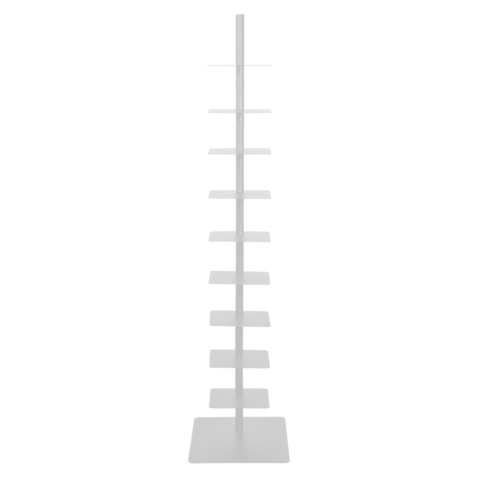 9-Tier Vertical Bookshelf for Small Spaces - Narrow Spine Bookcase