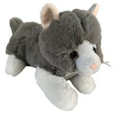 Plushies Dogs and Cats 11" Plush Animal Toys (Grey Cat)