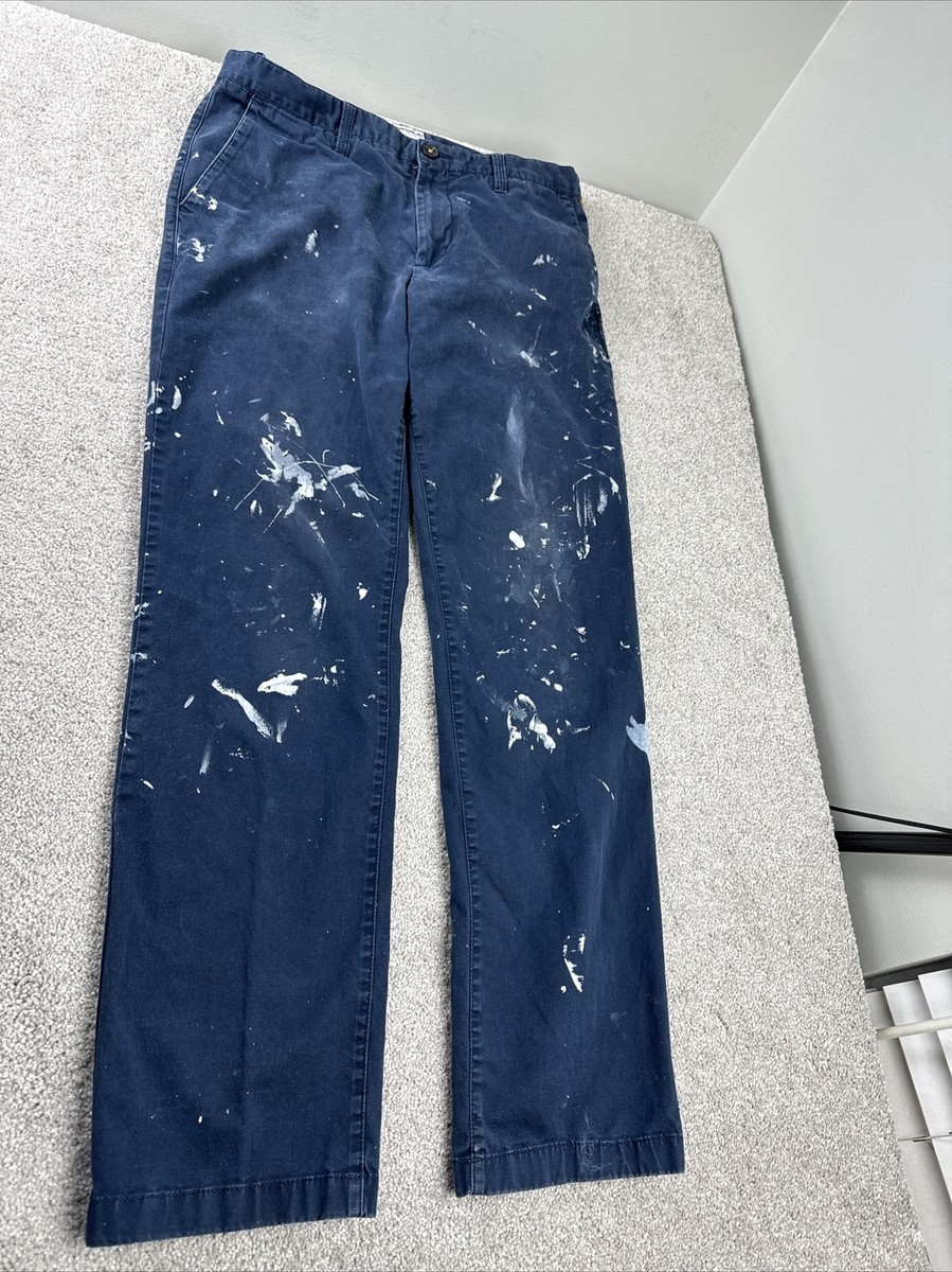 TIMBERLAND×  CHINOS PAINTER Timberland Chino Pants Men's Size 32x32 Navy Blue MODIFIED w