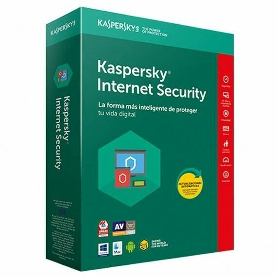 Software de antivirus y seguridad Kaspersky en inglés