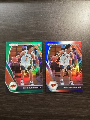 Cade Cunningham (2) 2021 Prizm Draft Picks Green & Red-White-Blue Prizm #1