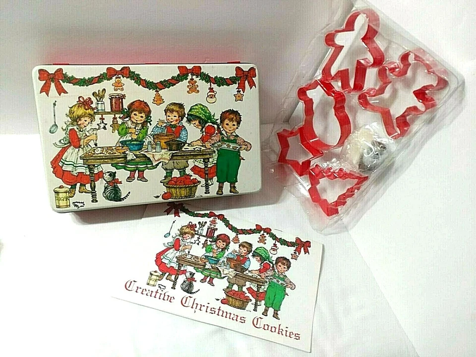Vintage Weihnachten Kinder Backform Set Ausstechformen Rezepte Potpourri Presse
