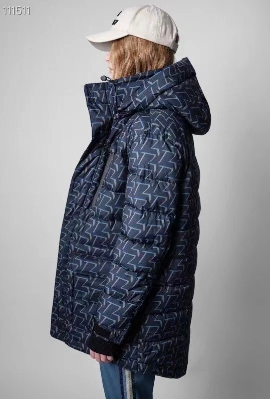 Женский пуховик с капюшоном Zadig&Voltaire Blue Letter Temperament для пригорода - Изображение 3 из 4