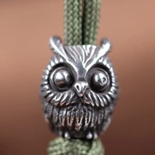 Owl EDC Paracord Knife Beads Lanyard Brass DIY Tool Rope Pendant charms Bracelet