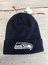 Seattle Seahawks Beanie Winter Hat Navy NFL Team Headwear Logo OSFA Adult