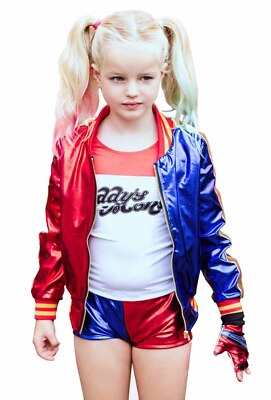 Kinder Kostüm von Harley Quinn für Suicide Squad Fans | Größen: 130 -150